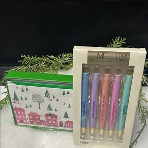 Kate Spade Festive Card Set and ME Colorful Pen Set